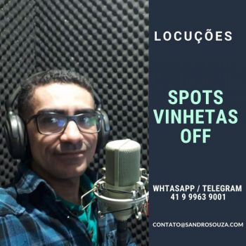 Gravao de vinhetas e propaganda locutor sandro souza. Guia de empresas e servios