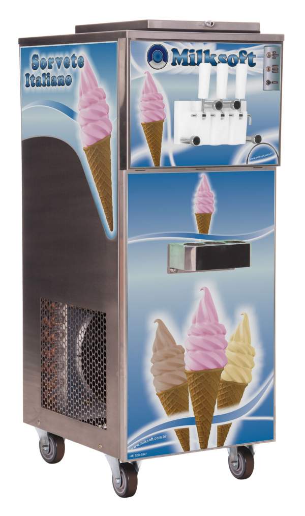 Indústria de máquinas para sorvete soft e milkshake