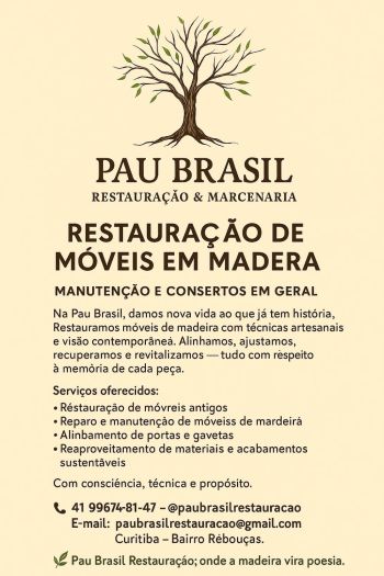 Pau brasil restauracao e marcenaria. Guia de empresas e servios