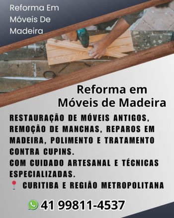Reforma em mveis de madeira . Guia de empresas e servios
