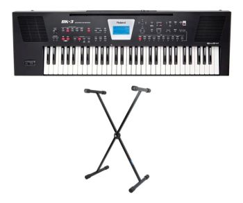 Teclado roland bk-3 61 teclas s/ suporte estado de novo!. Msicas e hobbies